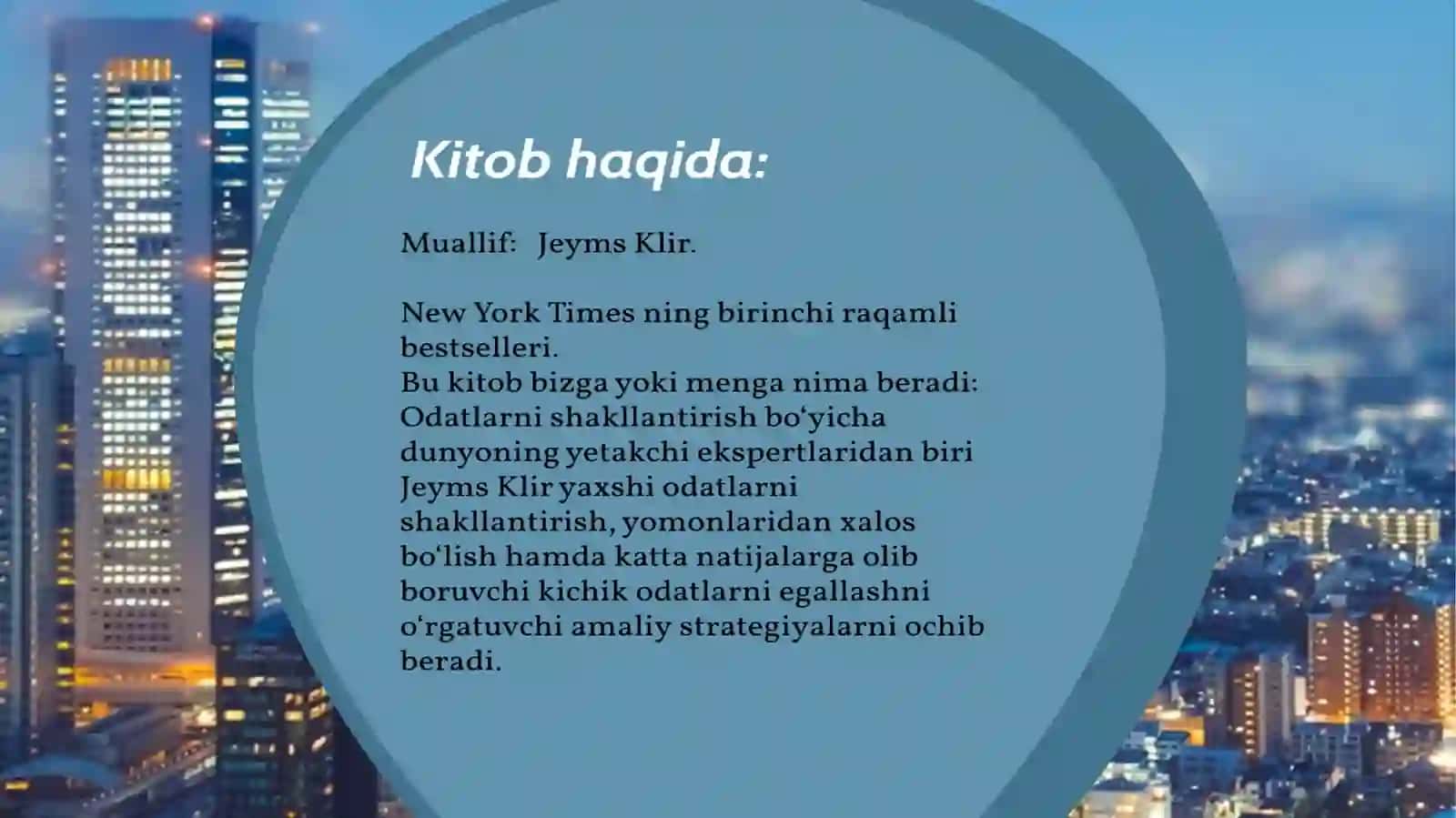 "Atom odatlar" kitobining mazmun-mohiyati 2
