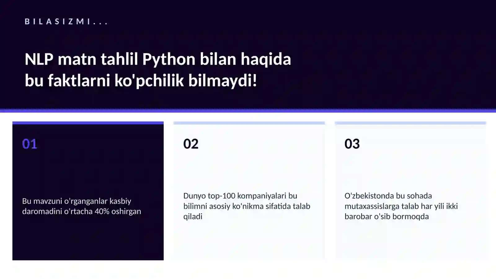 NLP matn tahlil Python bilan 2