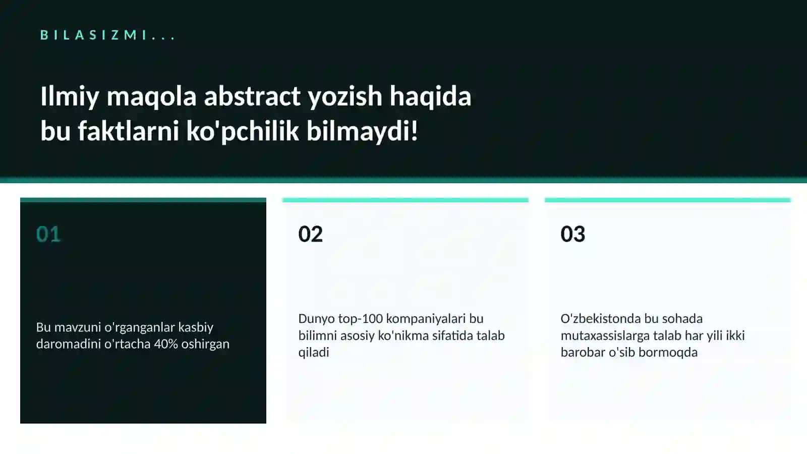 Ilmiy maqola abstract yozish 2
