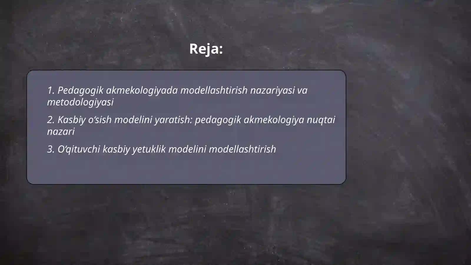 Pedagogik akmekologiyada modellashtirish 2