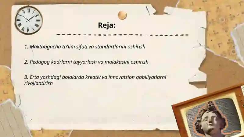 Maktabgacha talim tizimini rivojlantirishning ustivor yõnalishlari 2