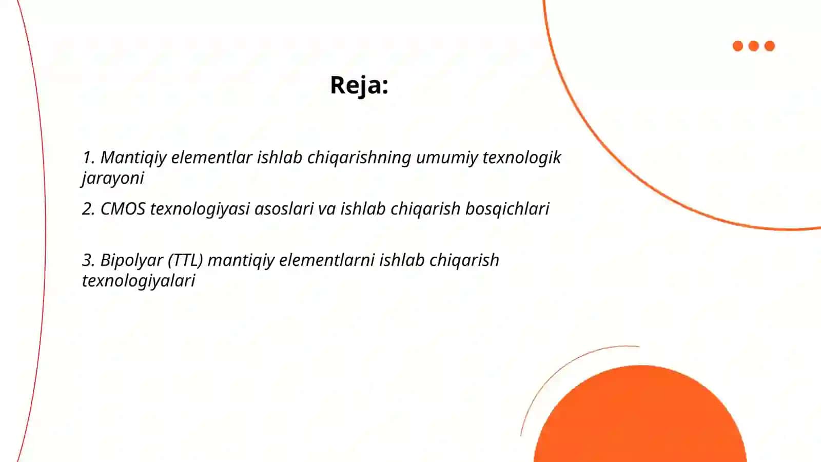 Mantiqiy elementlarni ishlab chiqarish texnologiyalari 2