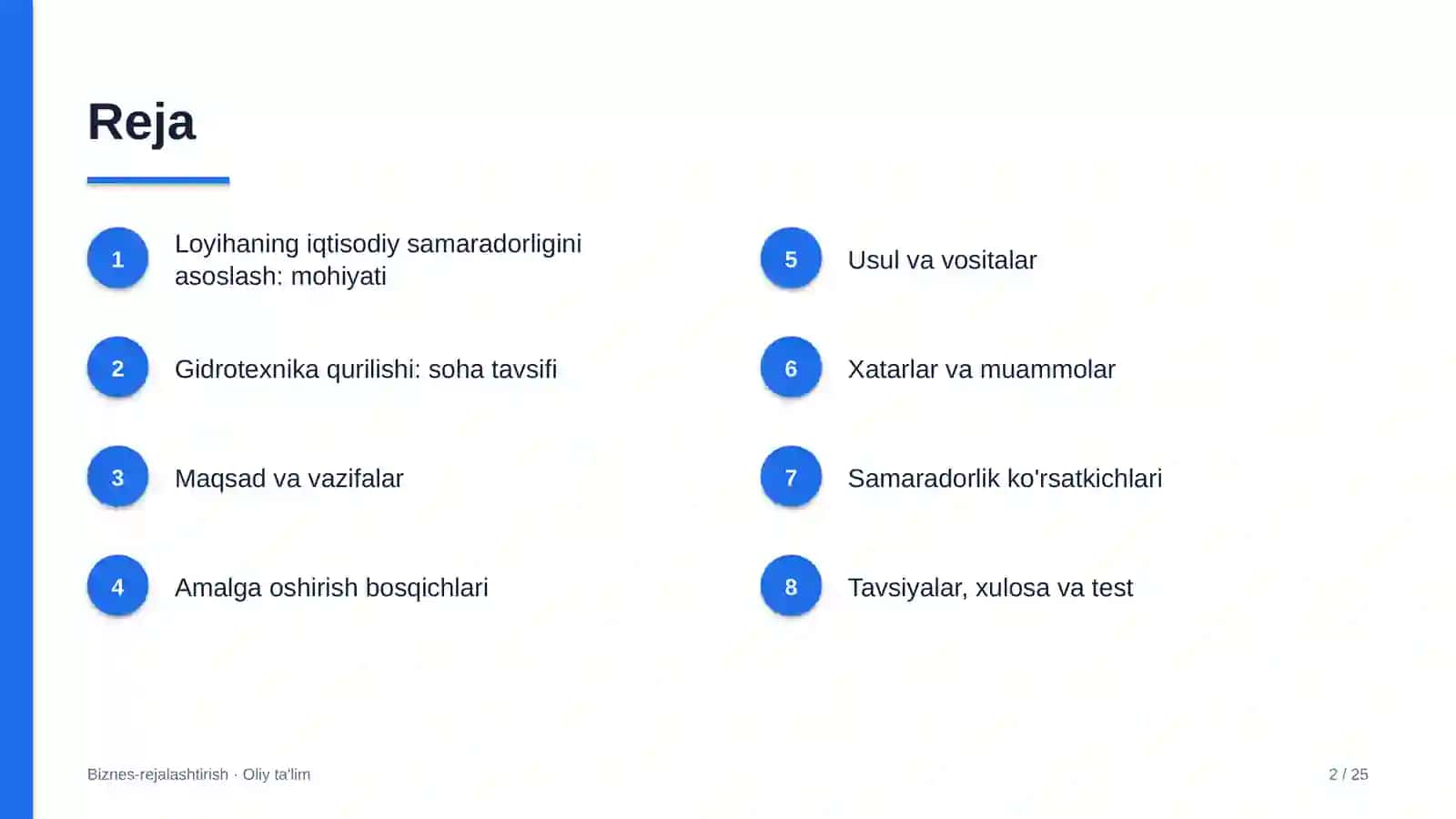 gidrotexnika qurilishida loyihaning iqtisodiy samaradorligini asoslash 4210 2