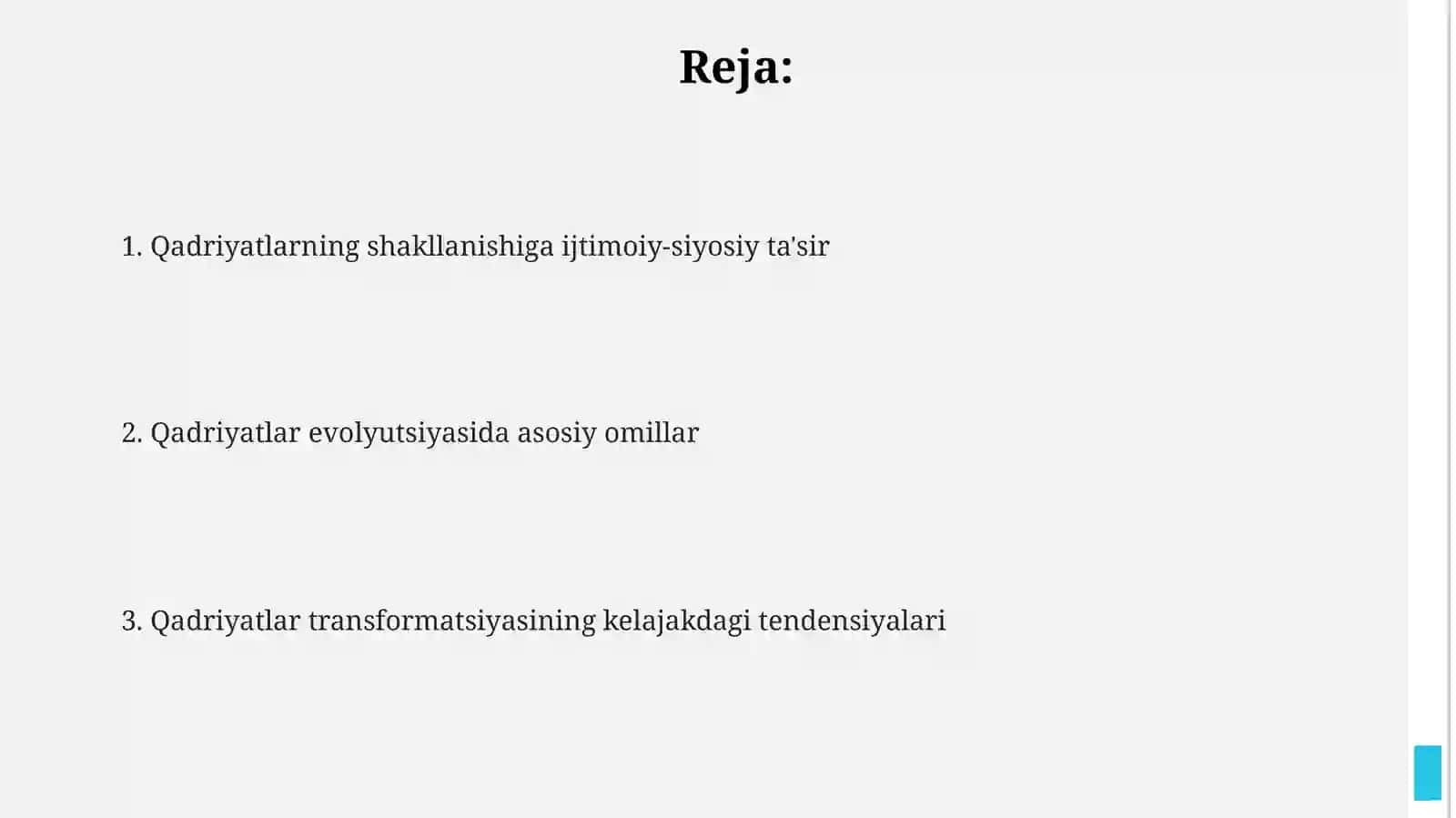 Yangi qadriyatlar tizimini shakllantirishdagi ijtimoiy-siyosiy omillar 2