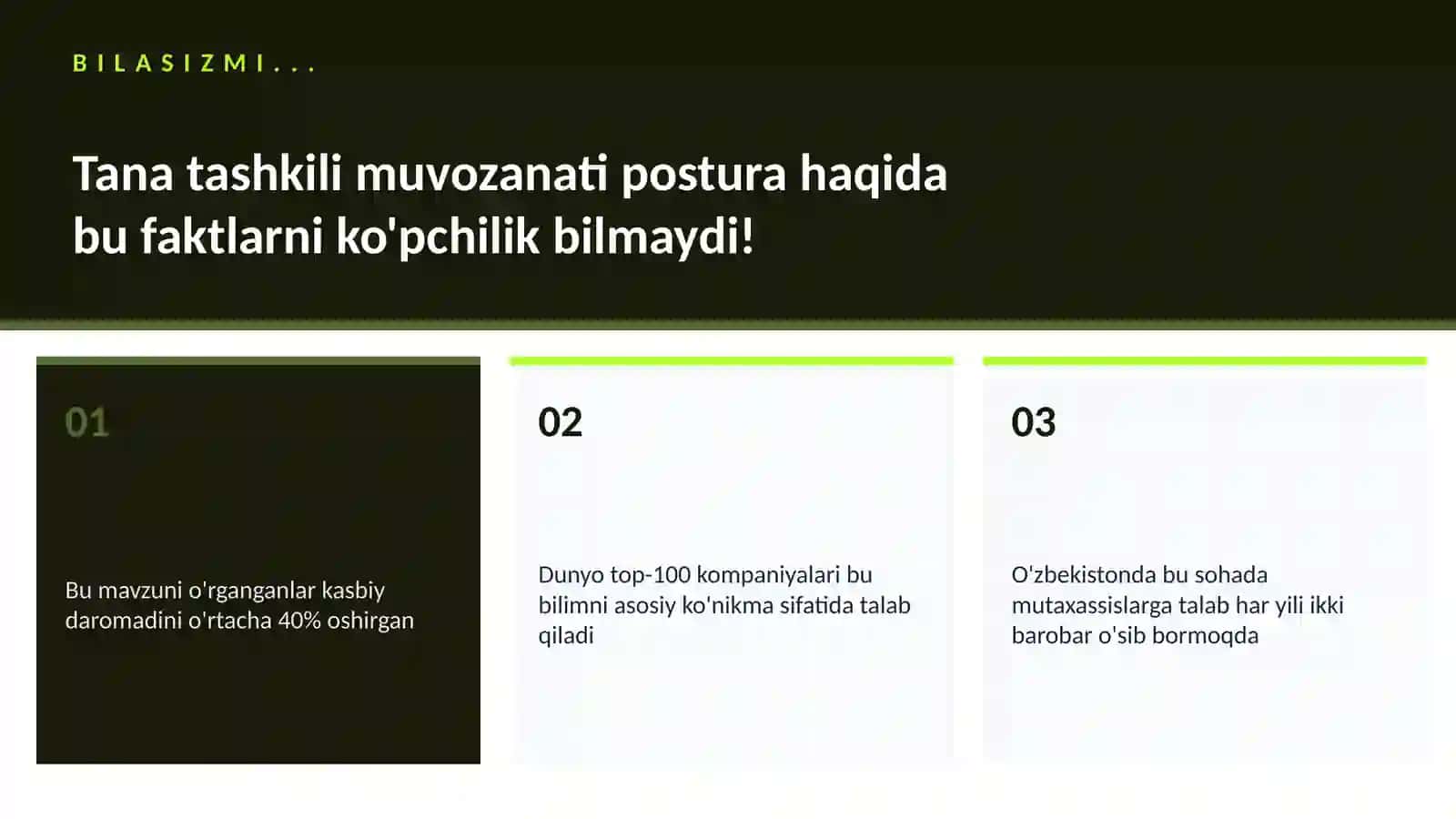 Tana tashkili muvozanati postura 2