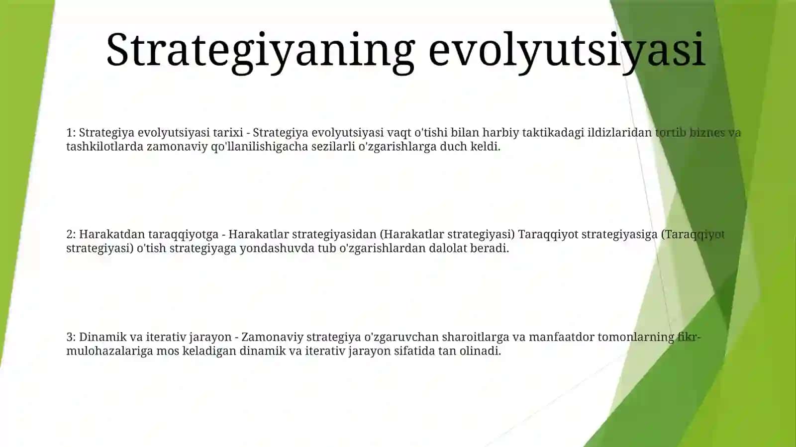 Harakatlar Strategiyasidan Taraqqiyot Strategiyasi Sari 2