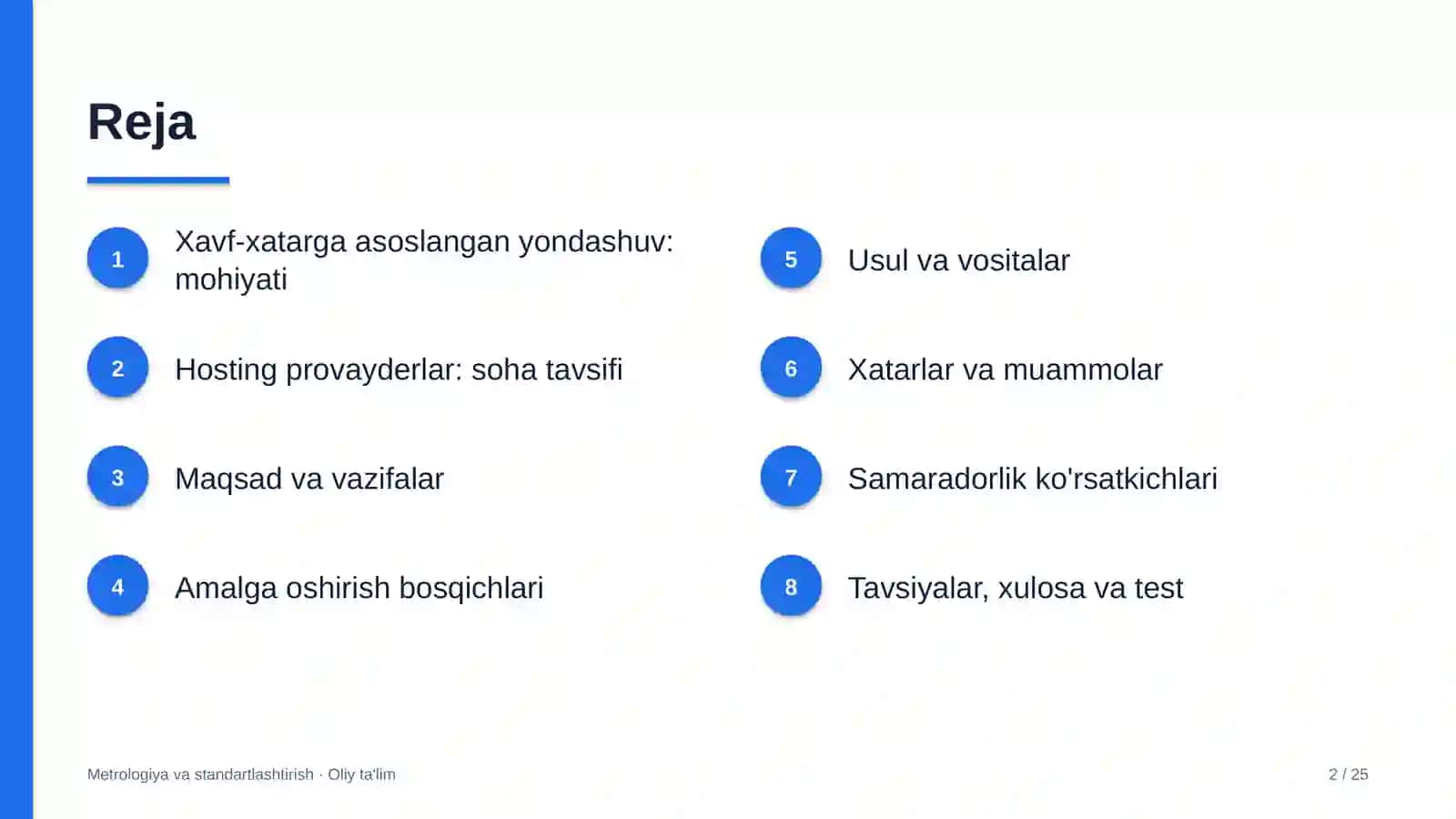 Hosting provayderlarida sifat menejmentida xavf-xatarga asoslangan yondashuv 2