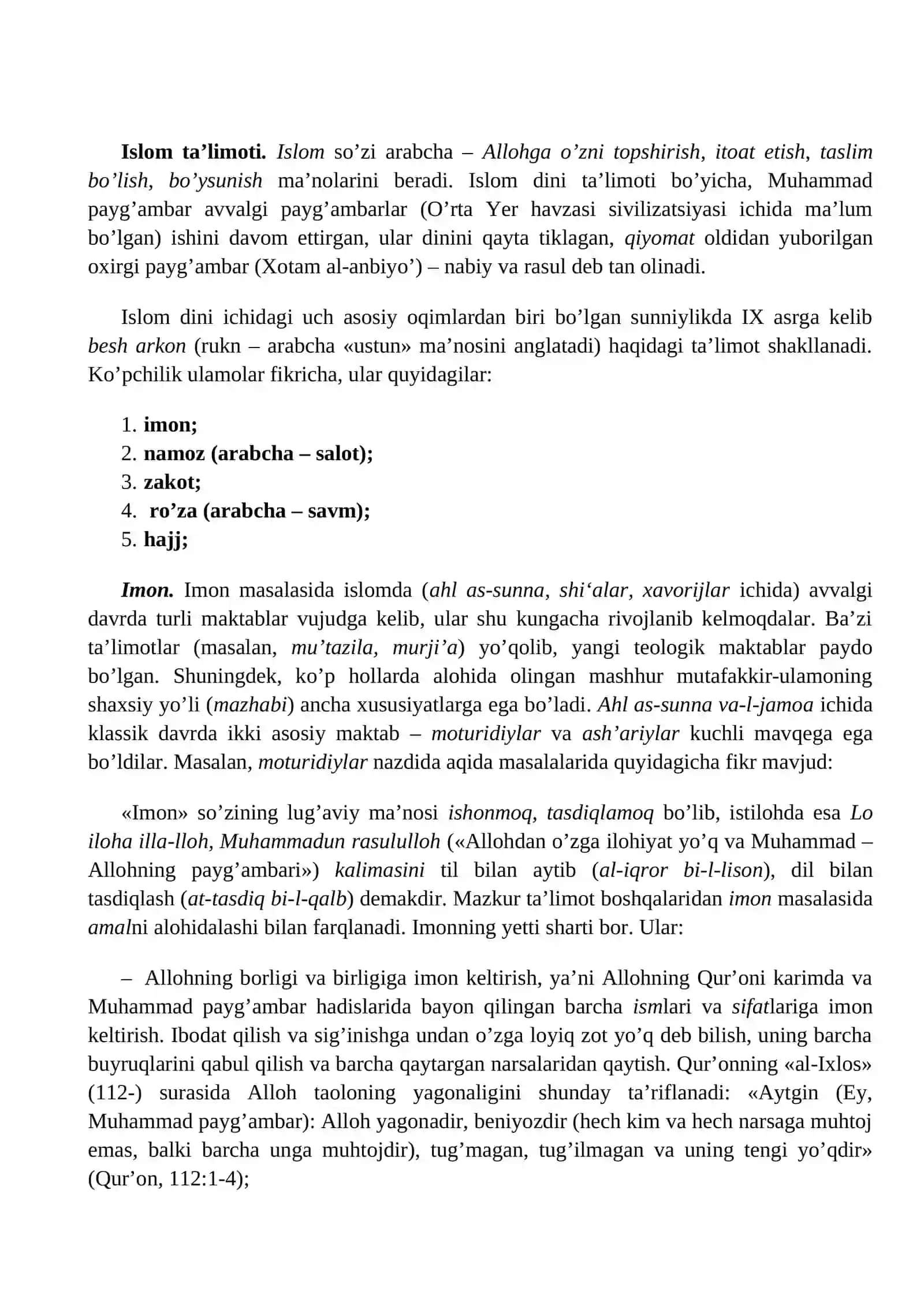 ISLOM DINI TA’LIMOTI VA TASAVVUF 2