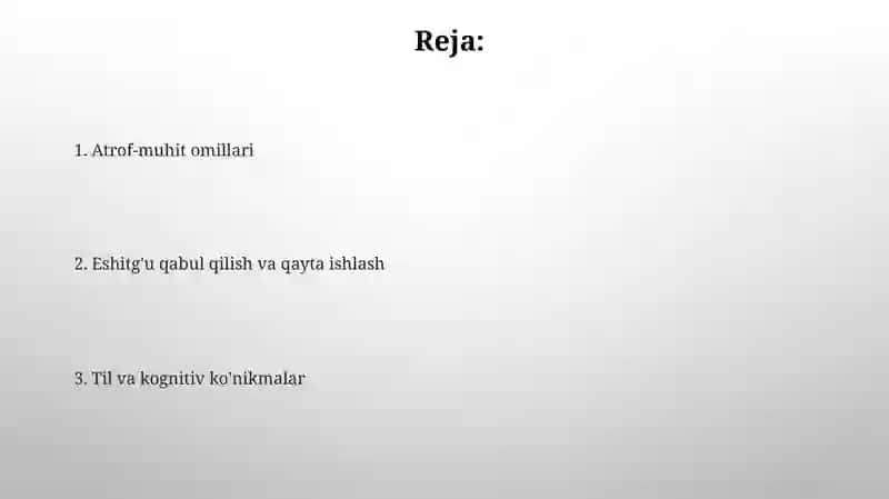 Eshitish idrokini rivojlantirishga qoʻyilgan talablar 2