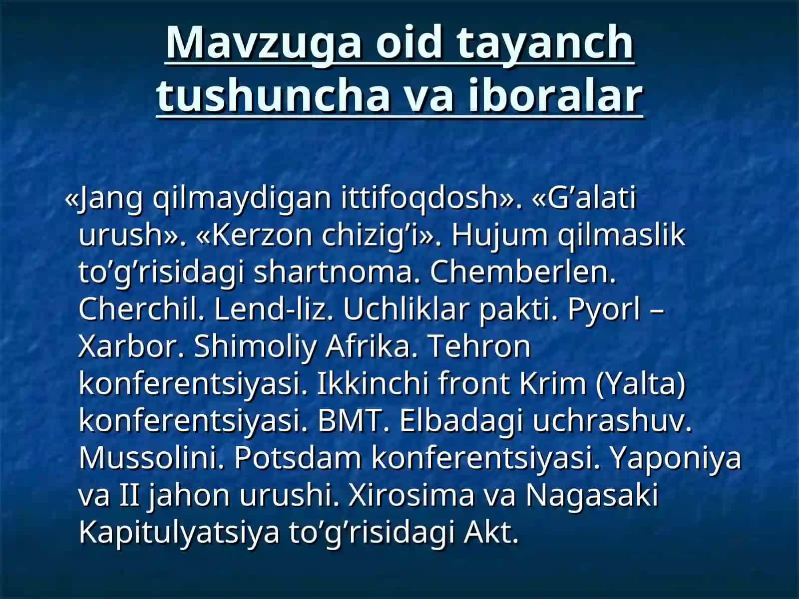 Urushning boshlanishi 2