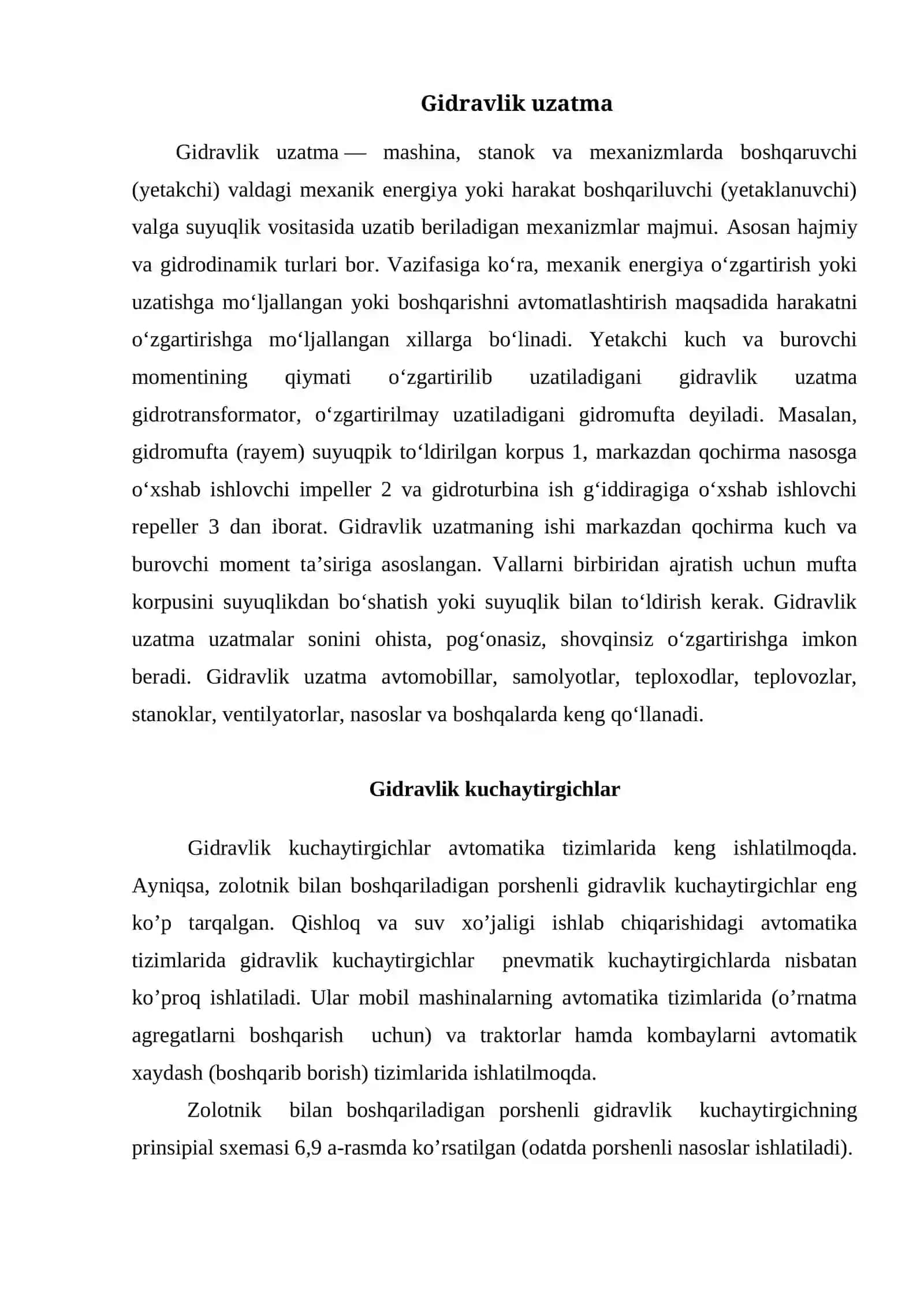 GIDRAVLIK UZATGICH 2