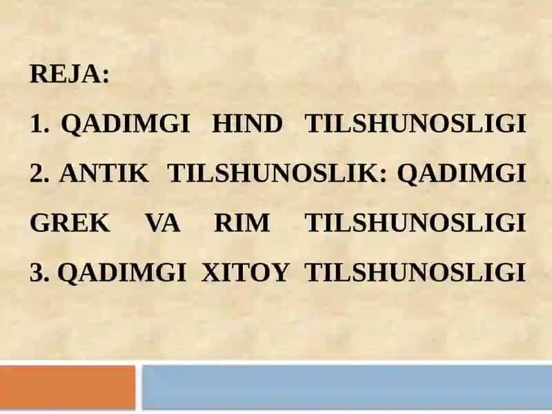 Tilshunoslik fanining tarixi 2