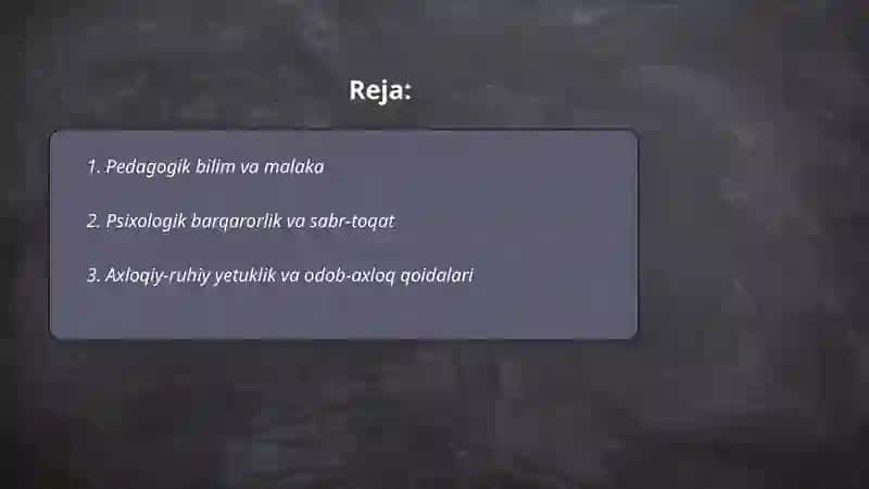 Pedagogik bilim va malaka 2