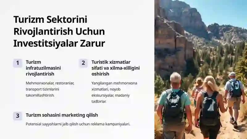 Turistik Firmalar Uchun Investitsiya Loyihalari 2