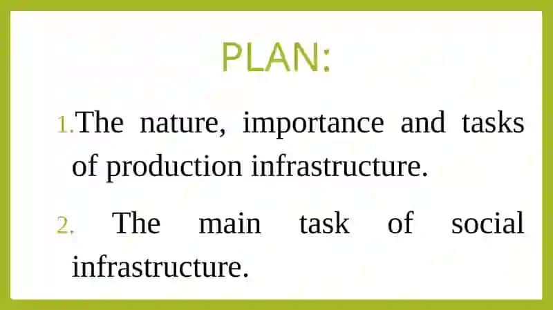 Lecture 3. production and social infrastructure 2