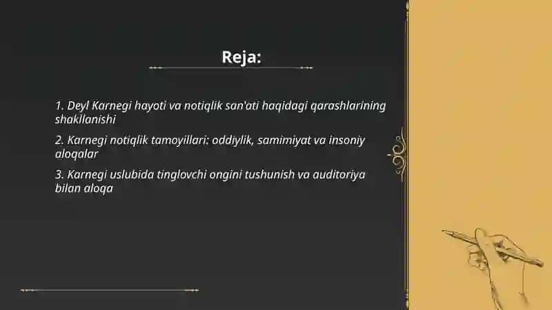 Deyl Karnegi va uning notiqlik san'ati haqidagi qarashlari 2