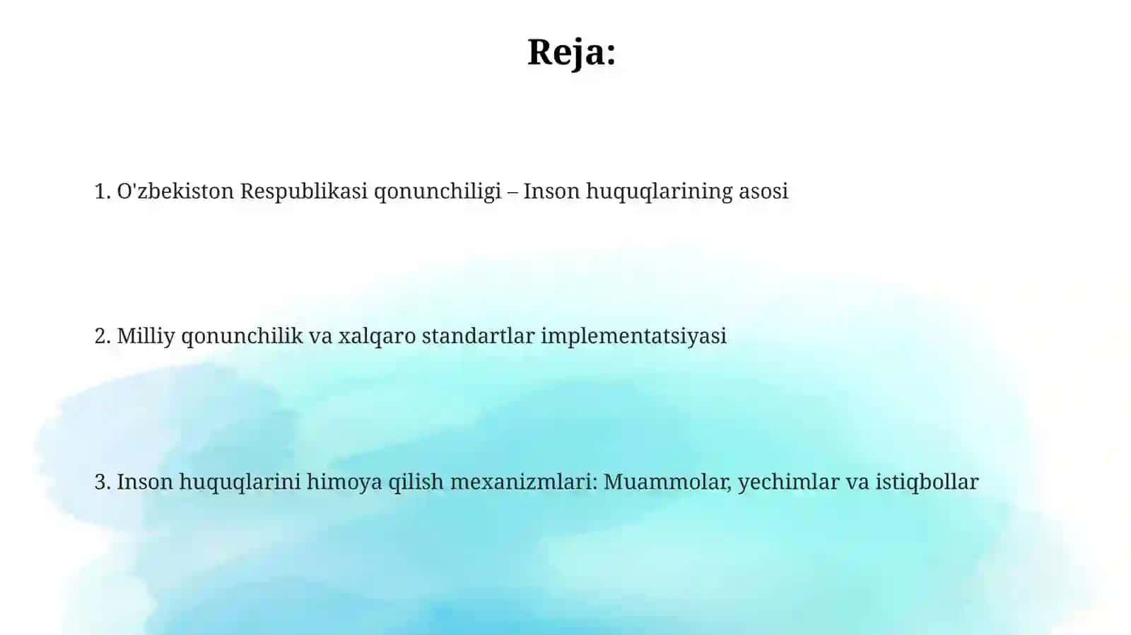 O'zbekiston Respublikasi Konstitutsiyasi - Inson Huquqlarining Asosi 2