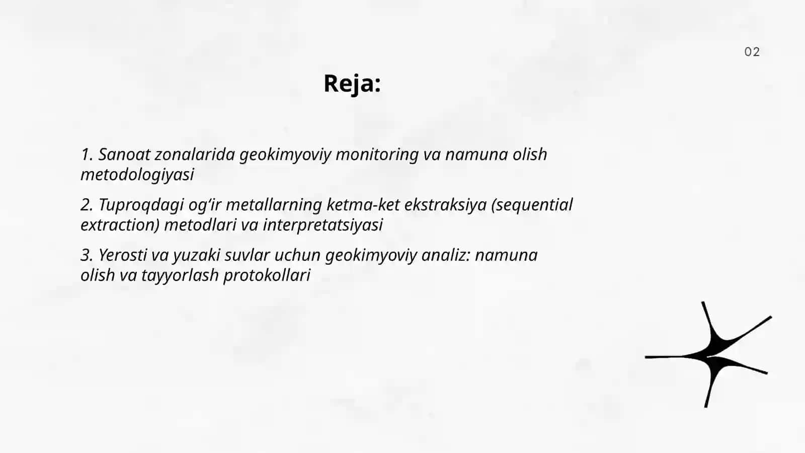 Sanoat zonalarining ekologik geokimyoviy analiz metodlari va metadologiyasi 2