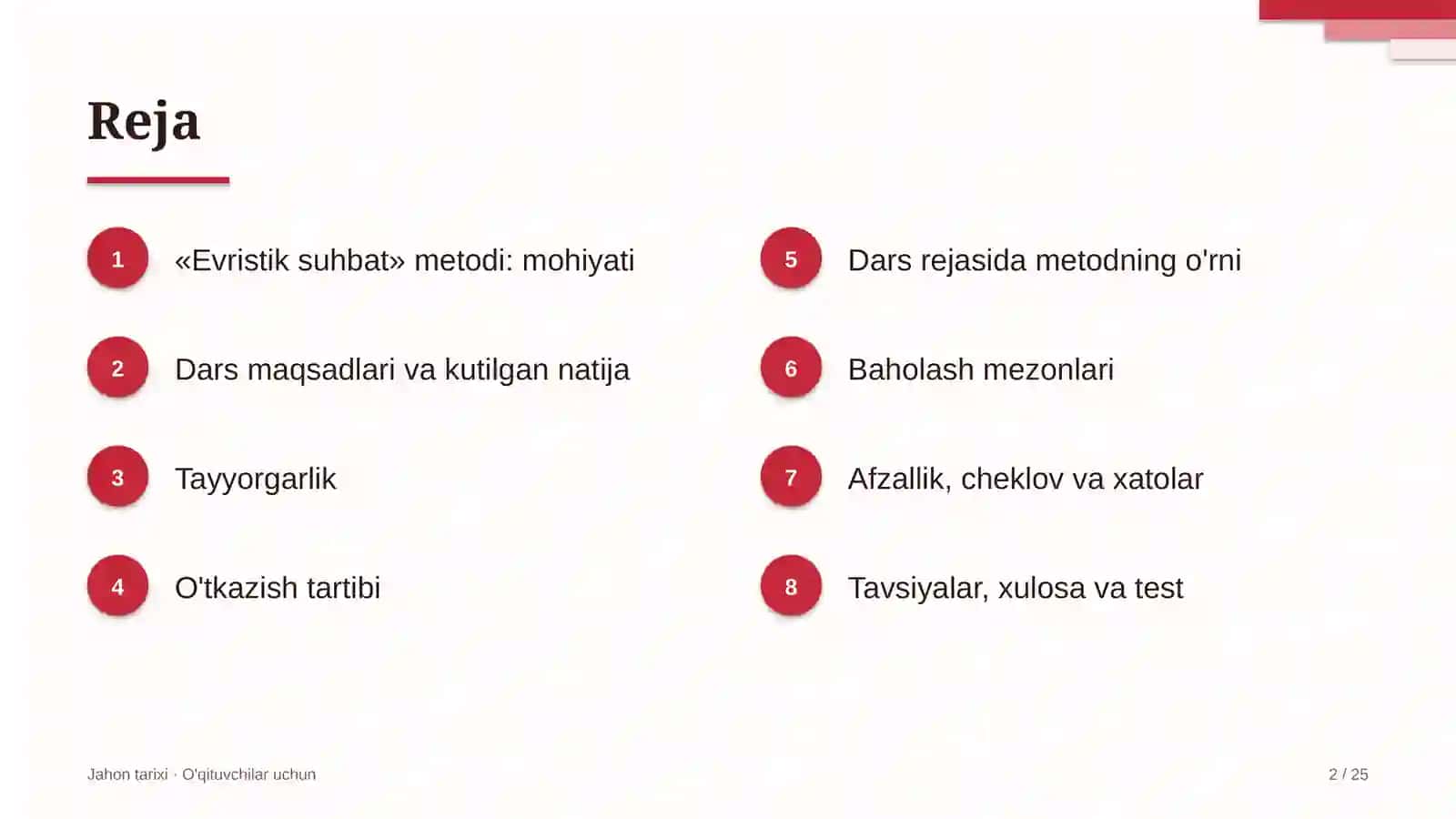 jahon tarixi darslarida evristik suhbat metodidan foydalanish 3025 2
