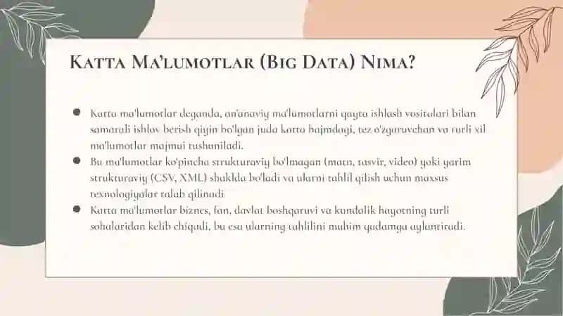 Katta Maʼlumotlar va Raqamli Iqtisodiyot: Qaror Qabul Qilishda Yangi Imkoniyatlar 2
