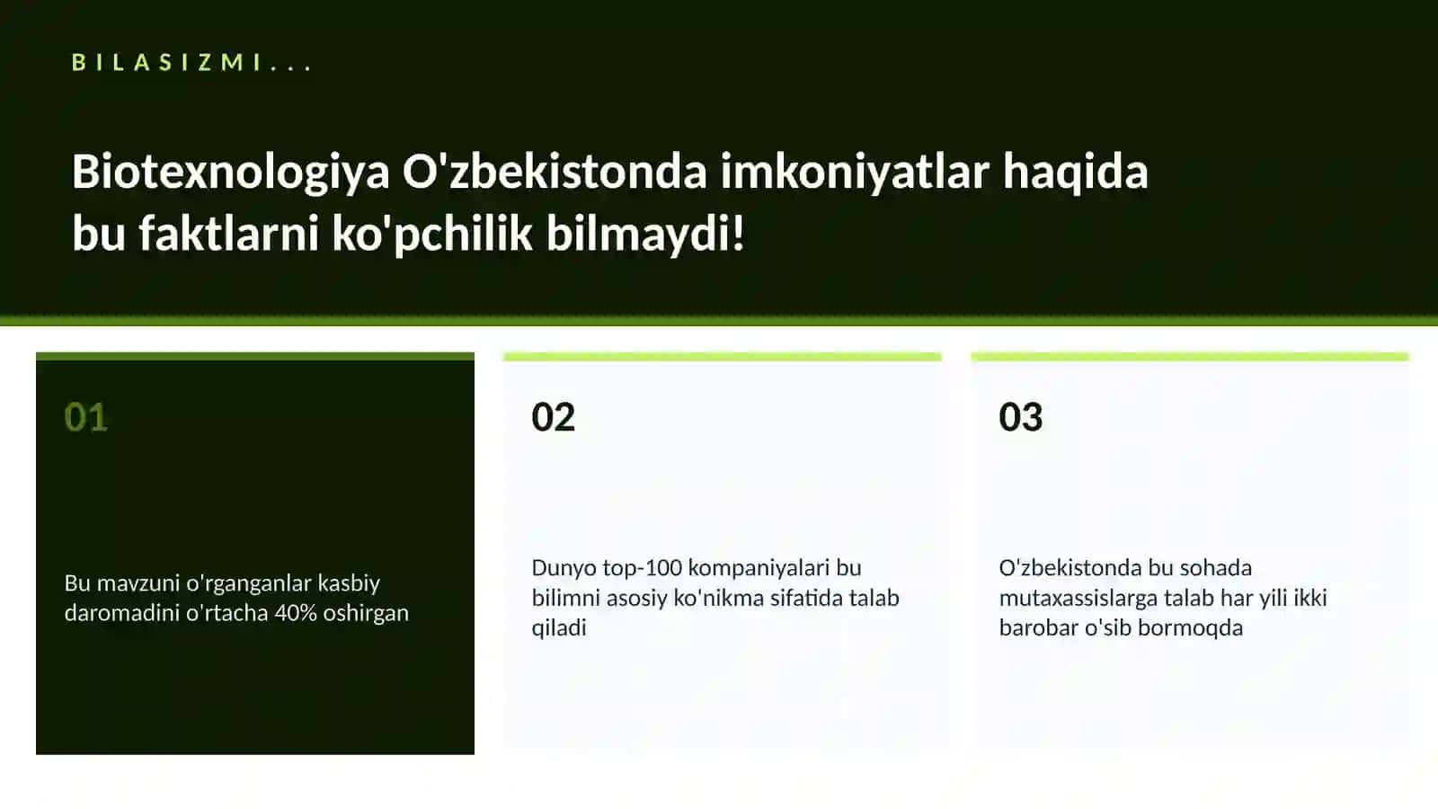 BIOTEXNOLOGIYA VA GENOMIKA 2
