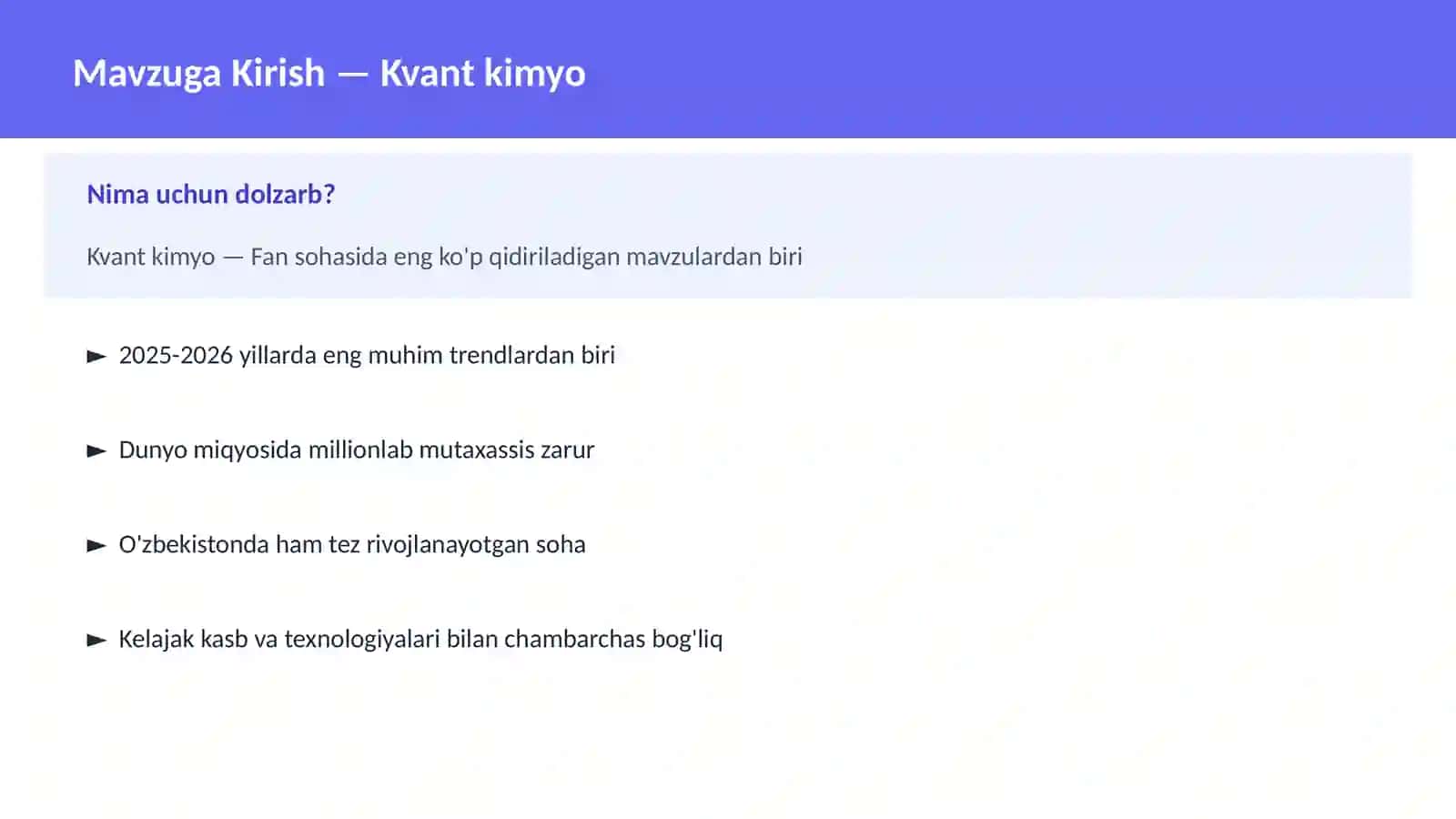 Kvant kimyo 2
