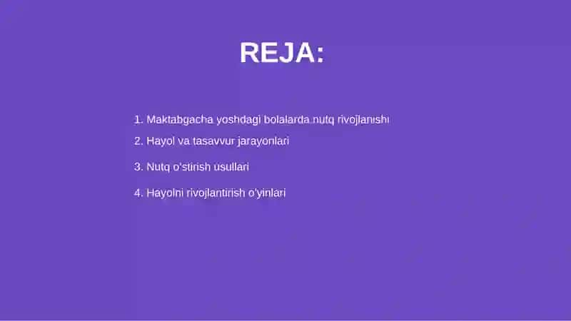Maktabgacha yoshdagi bolalarda nutq va hayolning rivojlanishi 2