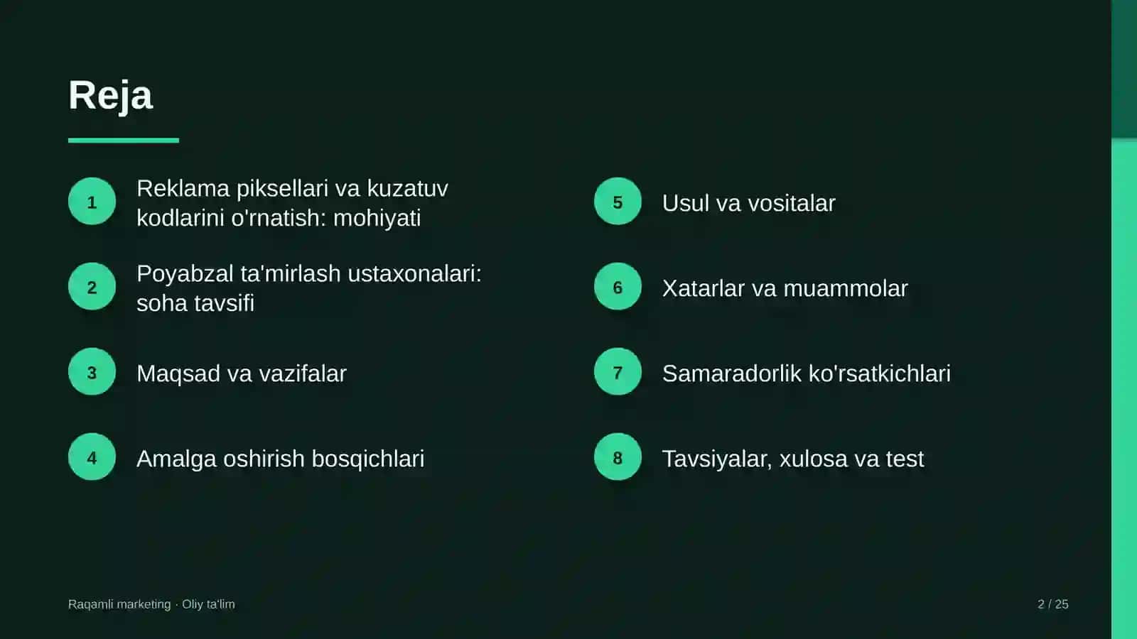 poyabzal ta'mirlash ustaxonalarida reklama piksellari va kuzatuv kodlarini o'rnatish 1737 2