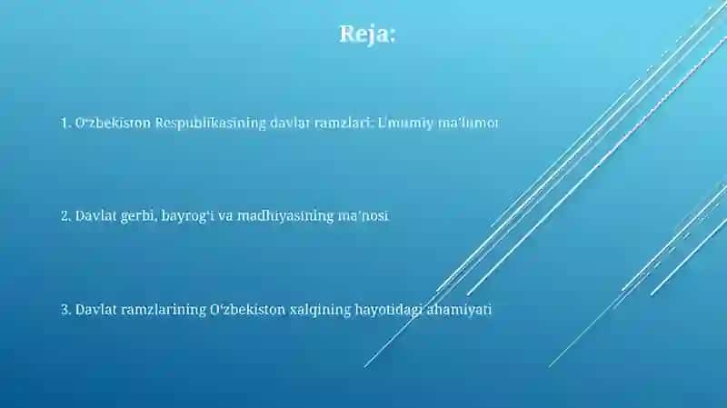 Oʻzbekiston Respublikasi davlat ramzlari va ahamiyati 2