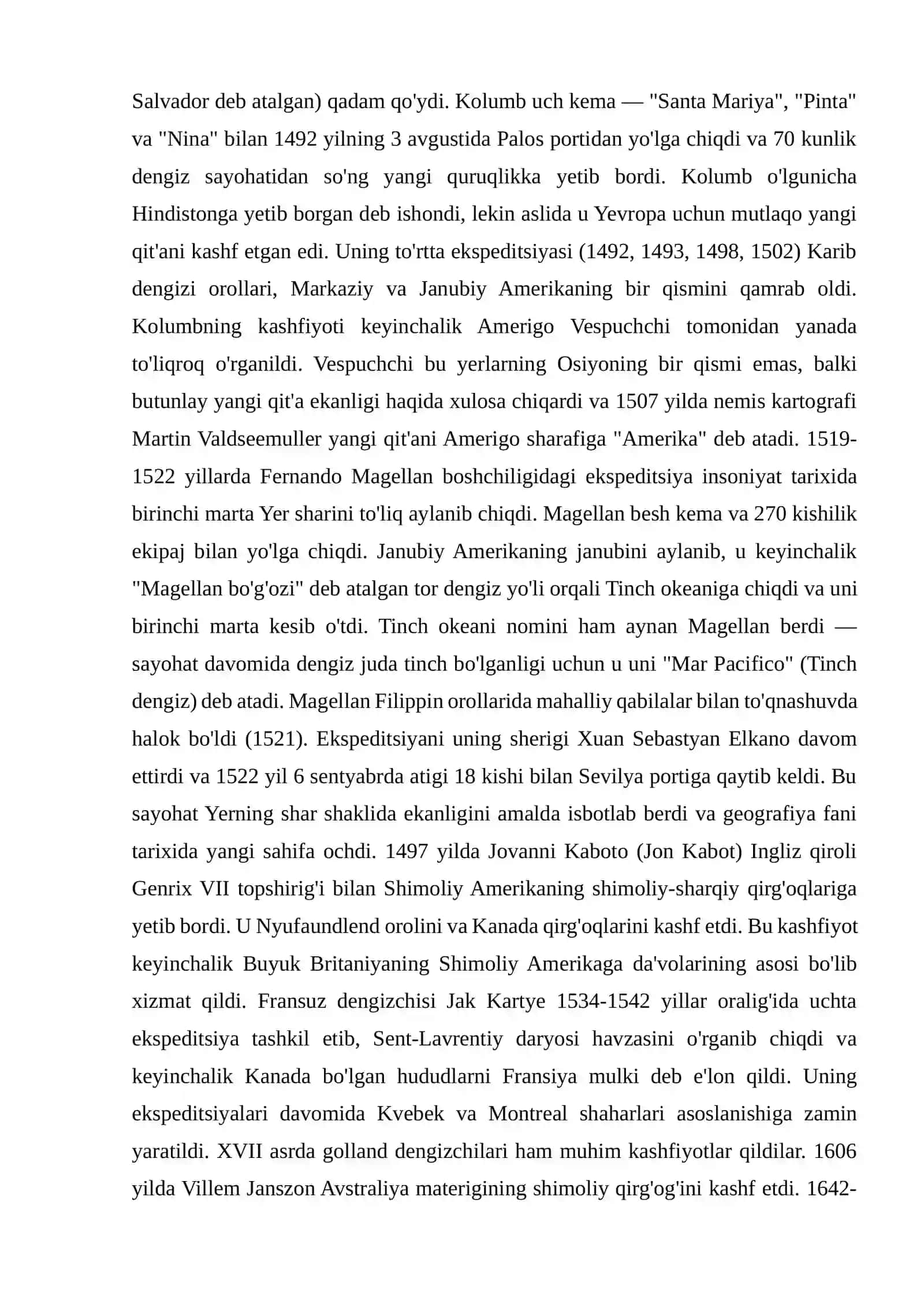 BUYUK GEOGRAFIK KASHFIYOTLAR VA UNING FANGA TA'SIRI 2