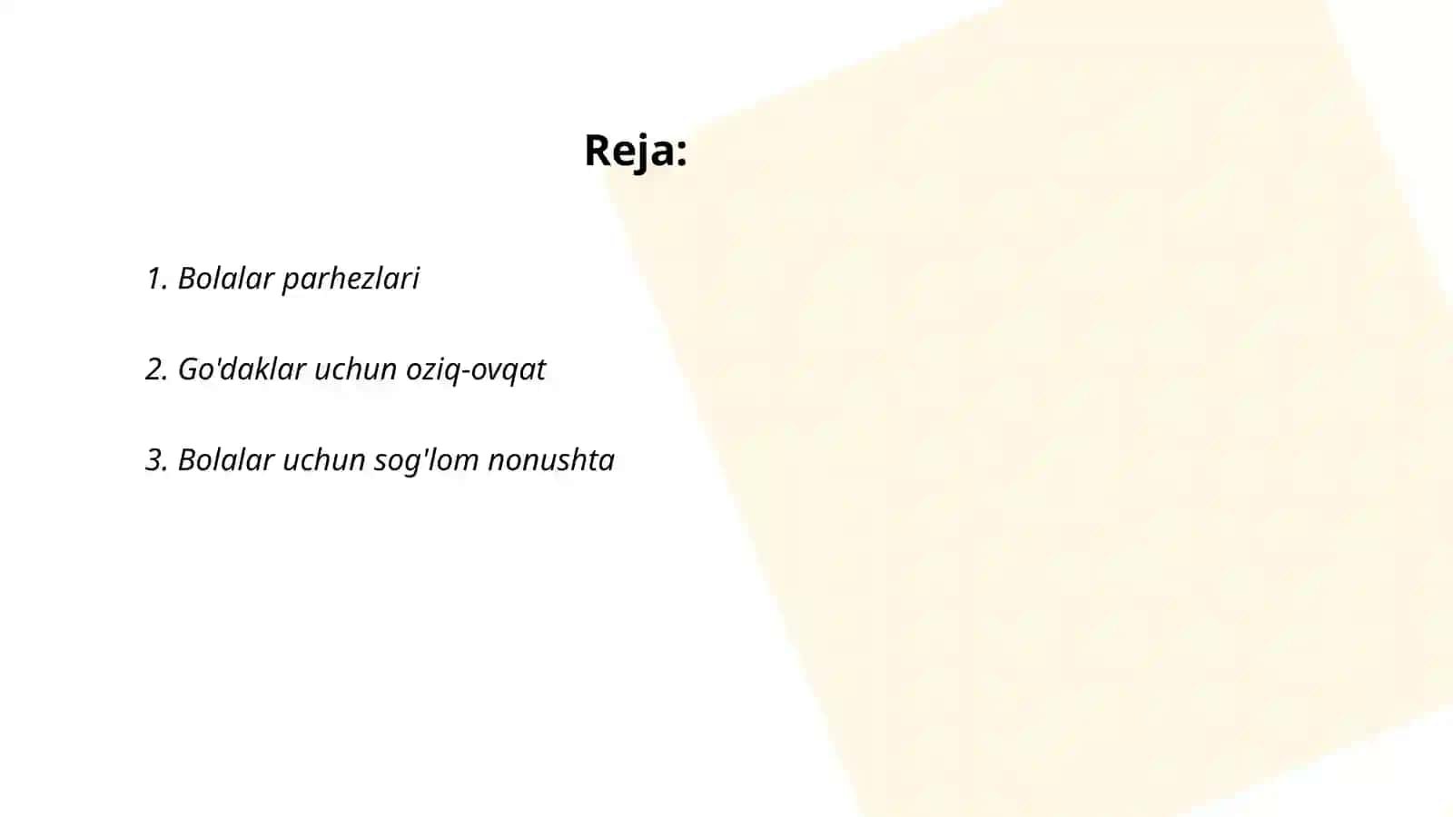 Bolalar ovqatlanishi 2
