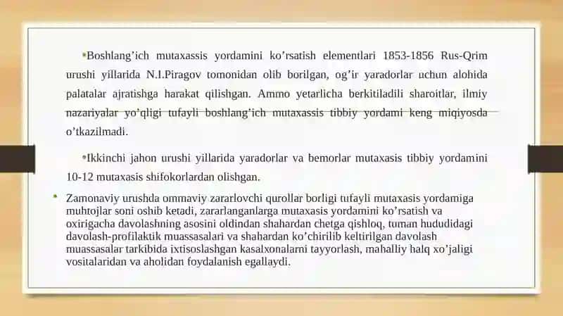 MАLАKАLI VА IXTISOSLASHGAN MUTАХАSIS TIBBIY YORDАMINI TАSHKIL ETISH 2