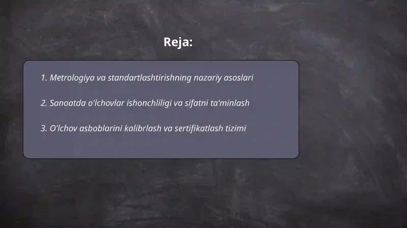Metrologiya va standartlashtirishning nazariy asoslari 2