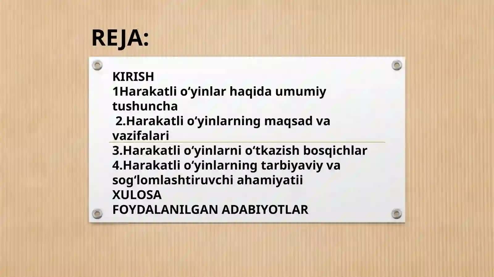 Harakatli o‘yinlarni tashkil qilish va o’tkazish 2