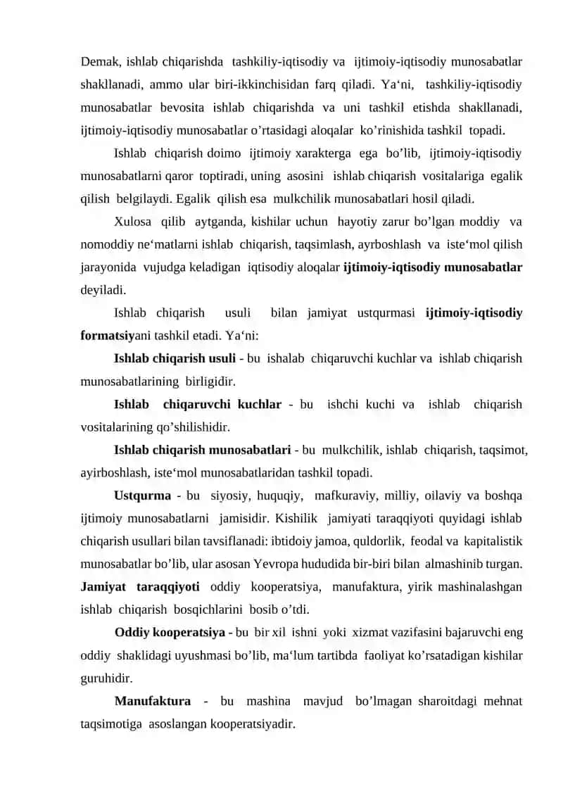 Ijtimoiy-iqtisodiy tizimlar va mulkchilik munosabatlari 2
