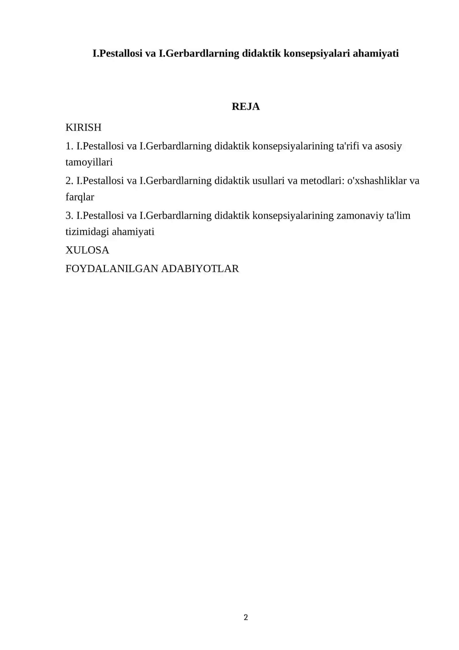 I.Pestallosi va I.Gerbardlarning didaktik konsepsiyalari ahamiyati 2
