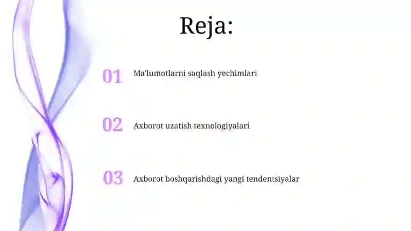 Axborotni uzatish va saqlash vositalari 2