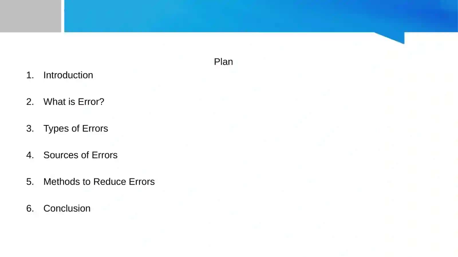 Xatolik va xatolar manbai nima? Prezentatciyani tayyorlash 2