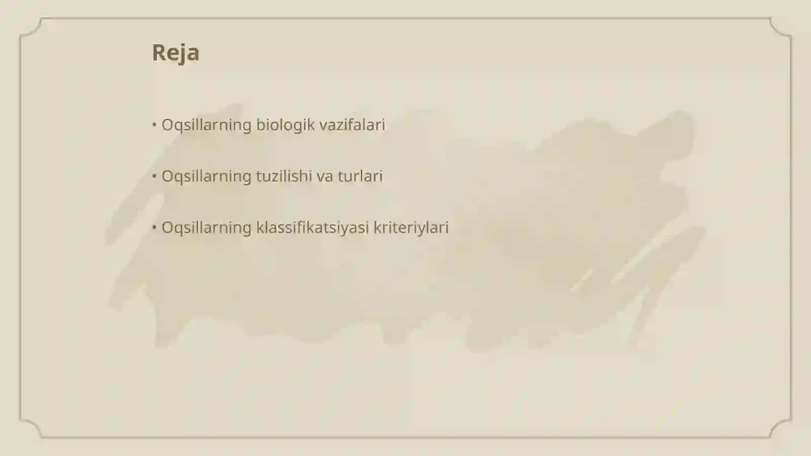 Oqsillarning Klassifikatsiyasi 2
