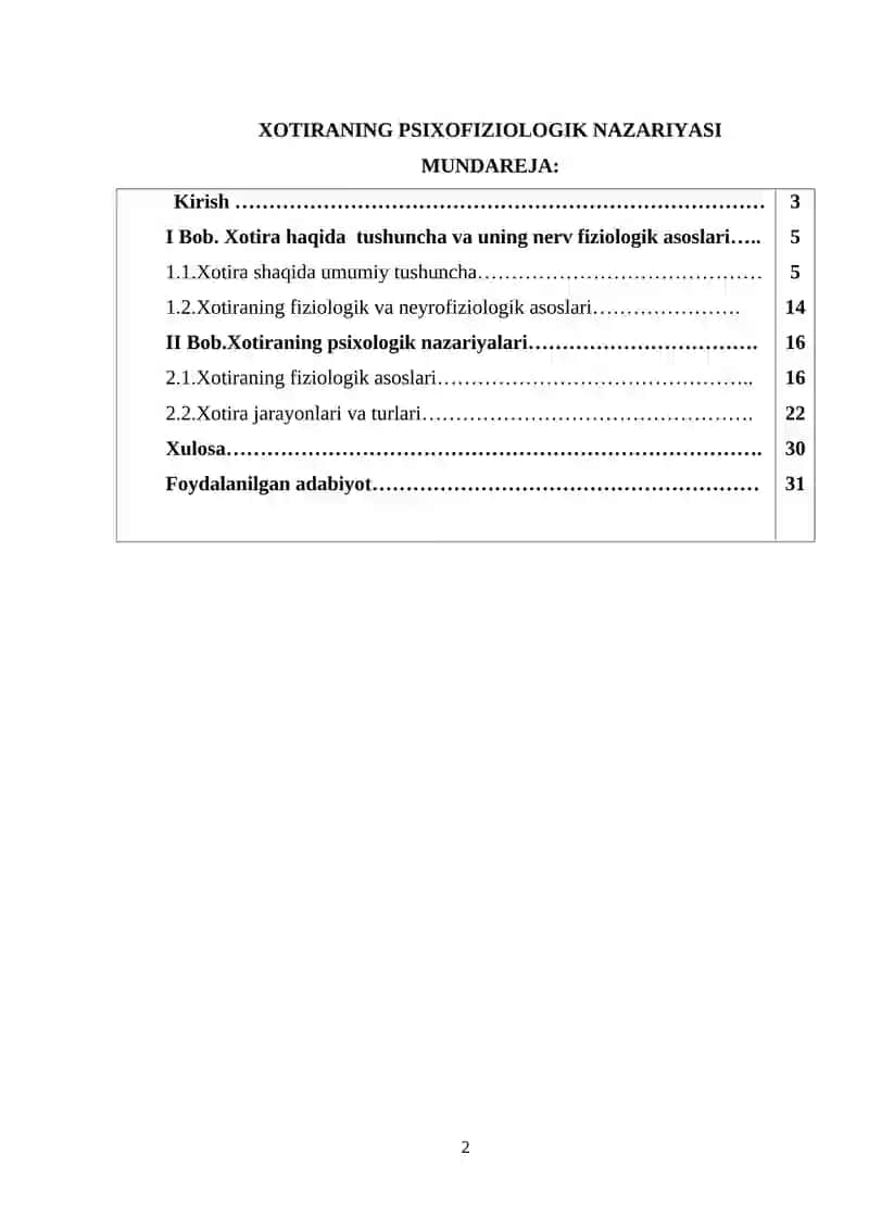 XOTIRANING PSIXOFIZIOLOGIK NAZARIYASI 2
