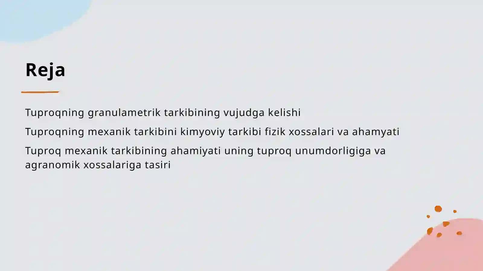 Tuproqning granulametrik tarkibi 2