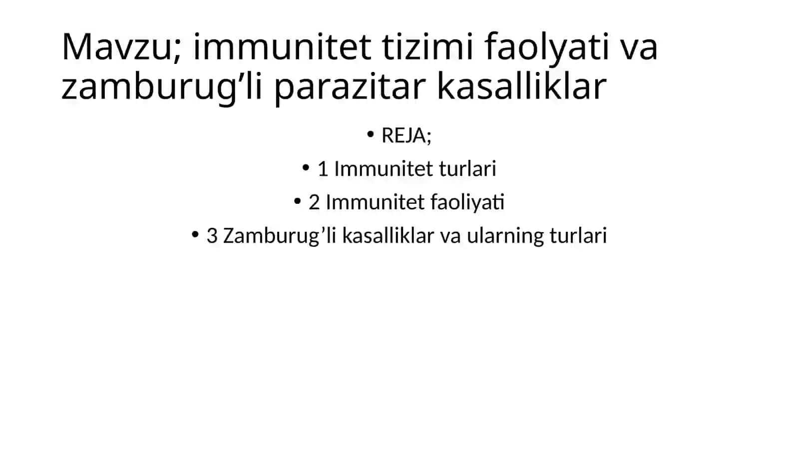immunitet tizimi faolyati va zamburug’li parazitar kasalliklar 2