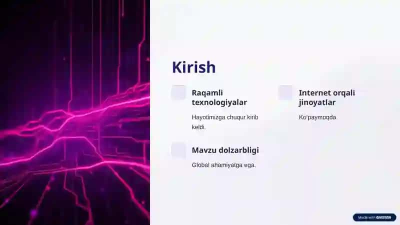 Internet tarmogʻida amalga oshiriladigan huquqbuzarliklar va ularga qarshi kurashish 2