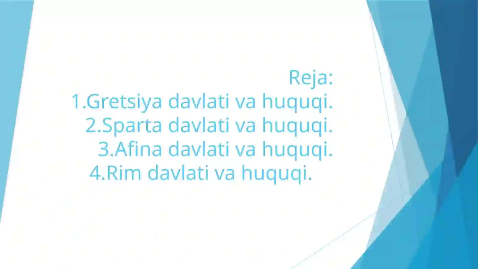 Antik dunyo mamlakatlari davlati va huquqi tarixi 2