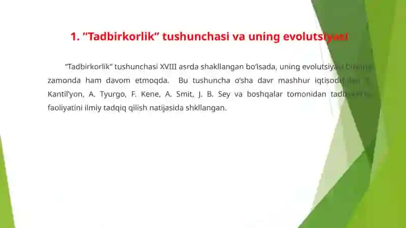 TADBIRKORLIKNING NAZARIY ASOSLARI 2