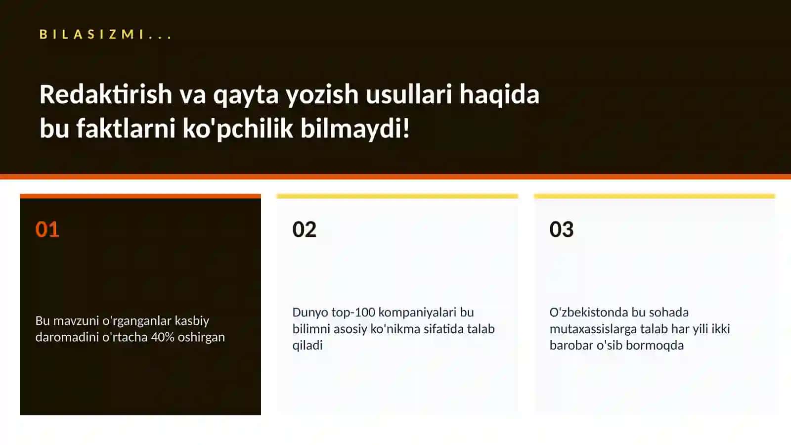 Redaktirish va qayta yozish usullari 2