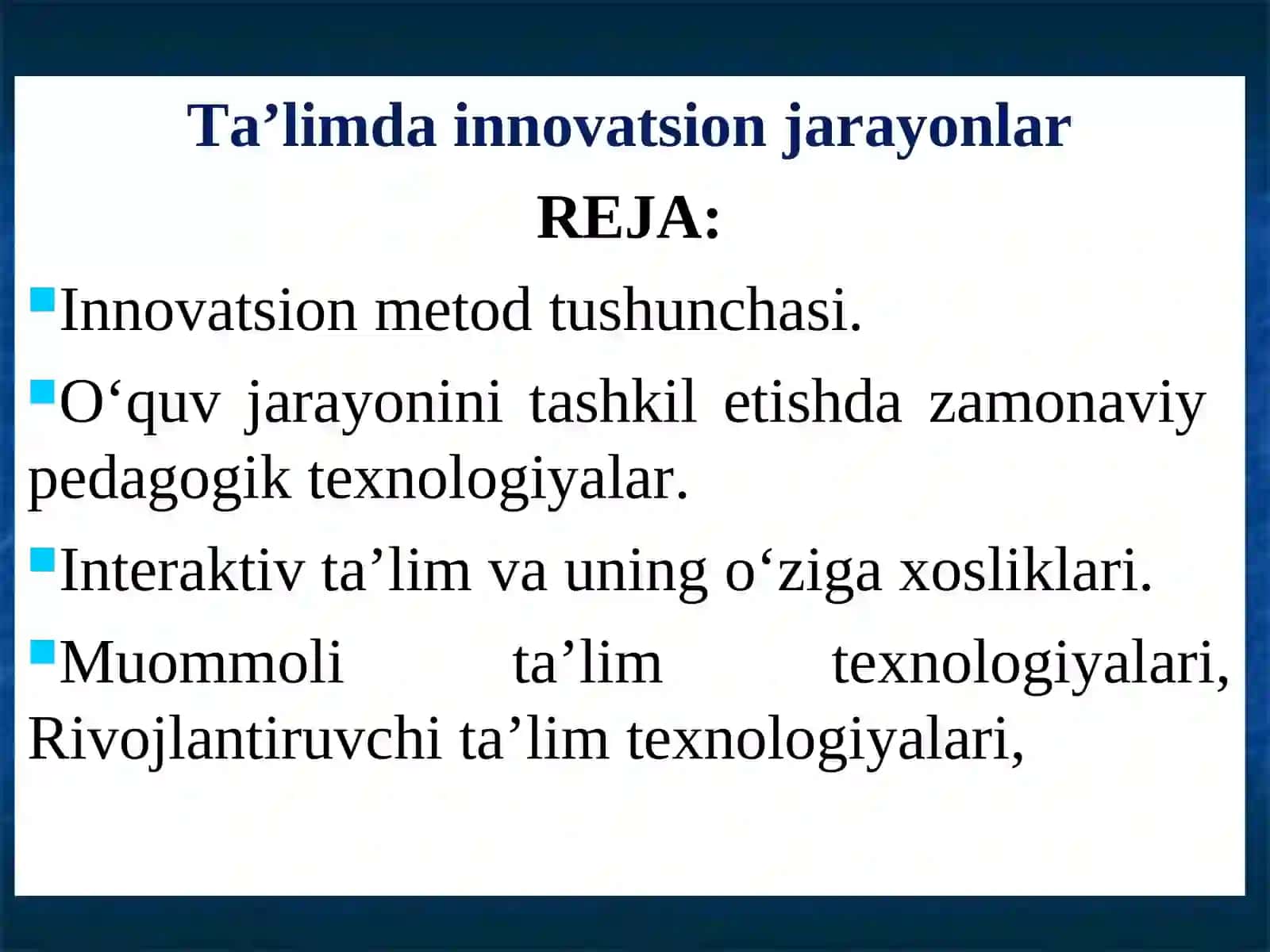 Ma’ruzachi: katta o‘qituvchi Bobonazarov Orif Abrayqulovich 2