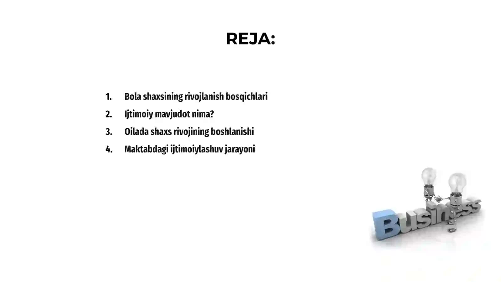 Bola shaxsining rivojlanishi 2