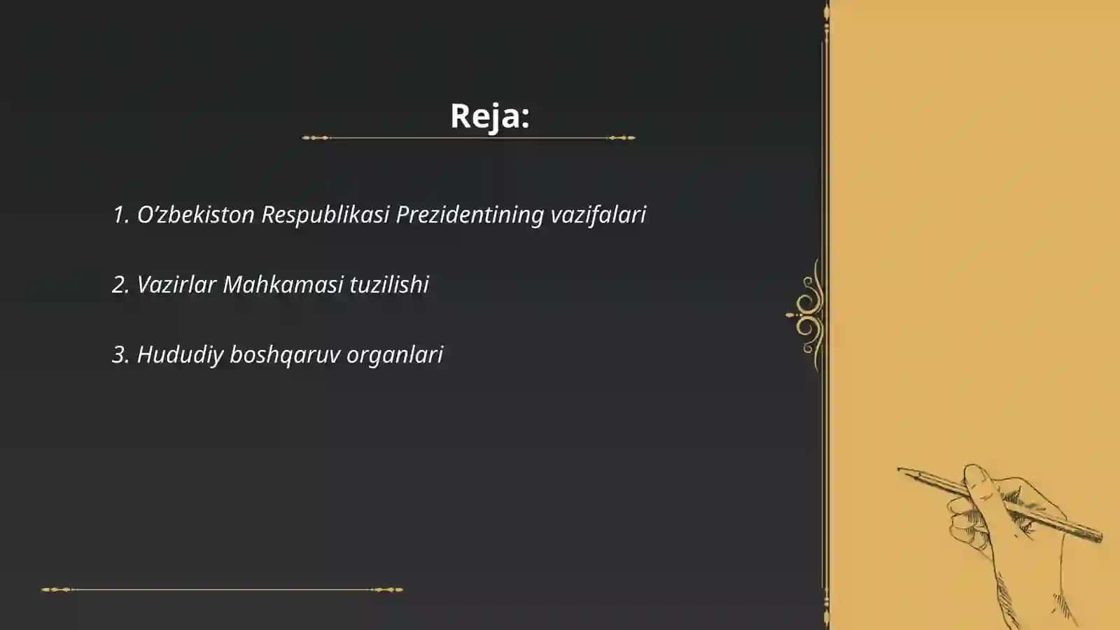 O’zbekiston Respublikasi Prezidentining vazifalari 2