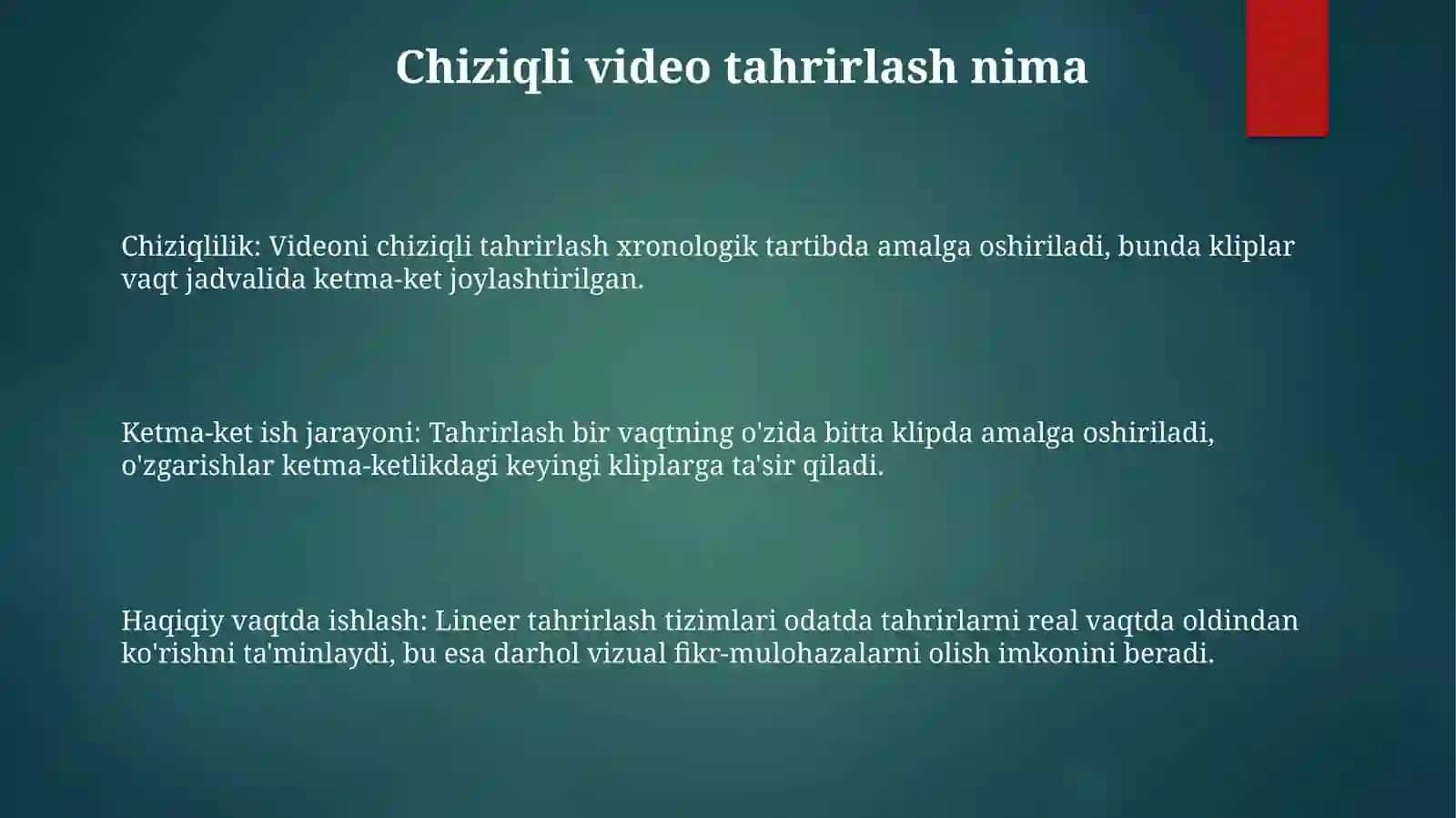 Chiziqli Vidyomantaj 2